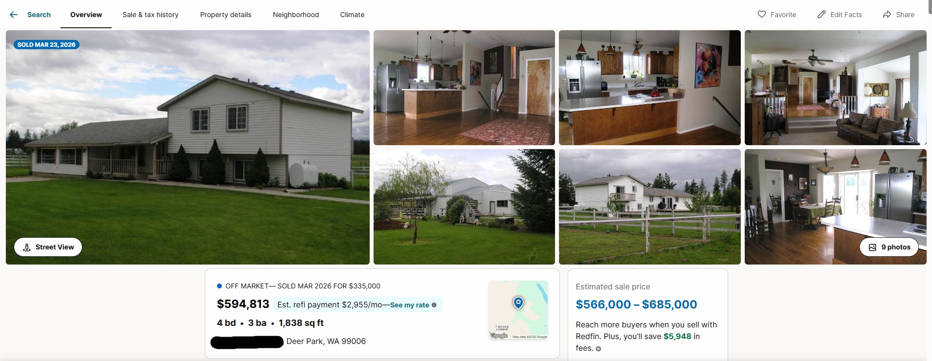 S.G. Robinson's home in Deer Park Washington sold by Native House Buyers March 2026